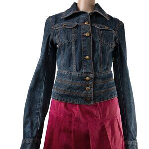 Jean Paul Gaultier Corset Waist Denim Jacket IT 42